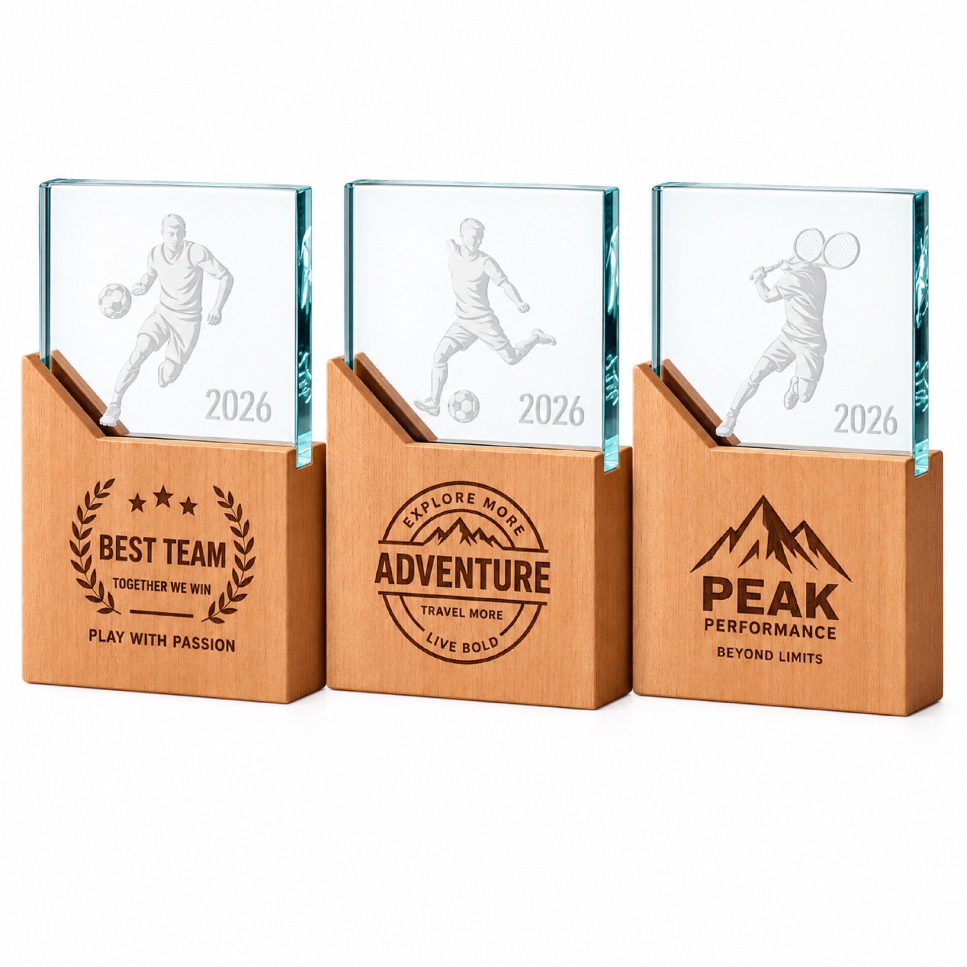 Trophée Wood & Crystal en bois et cristal